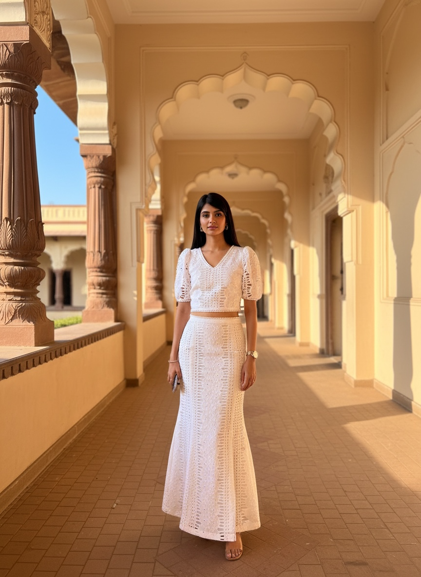 Ivory Cotton Coord Set