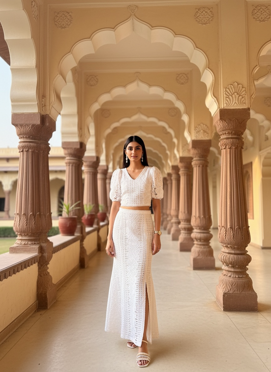 Ivory Cotton Coord Set