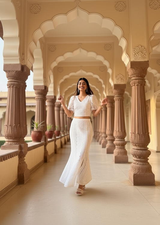 Ivory Cotton Coord Set