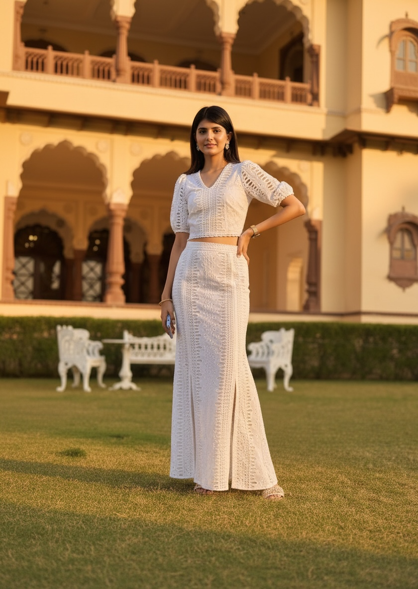 Ivory Cotton Coord Set