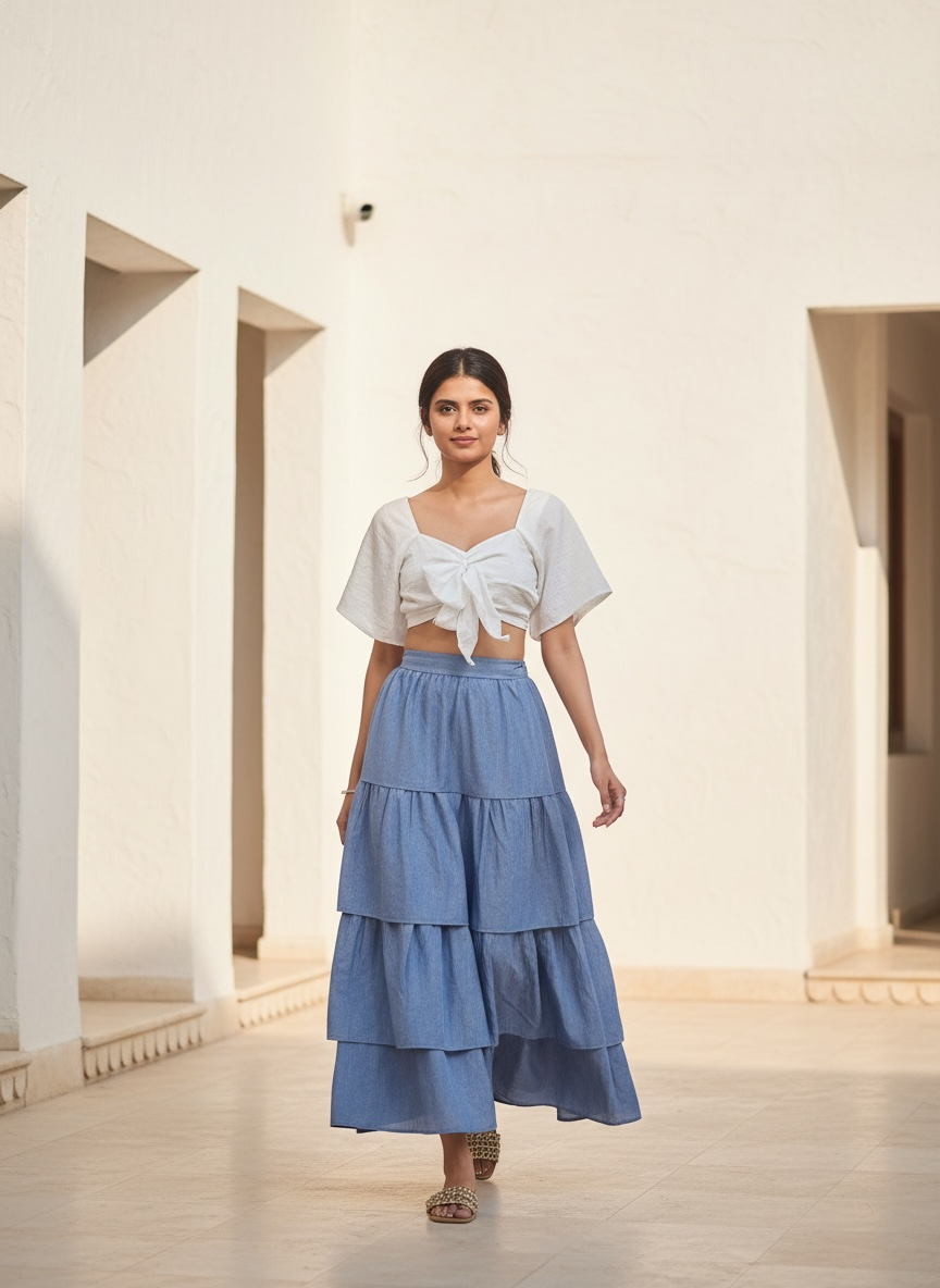 Azure Denim Coord Set