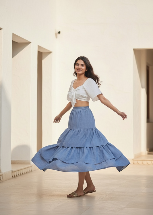 Azure Denim Coord Set