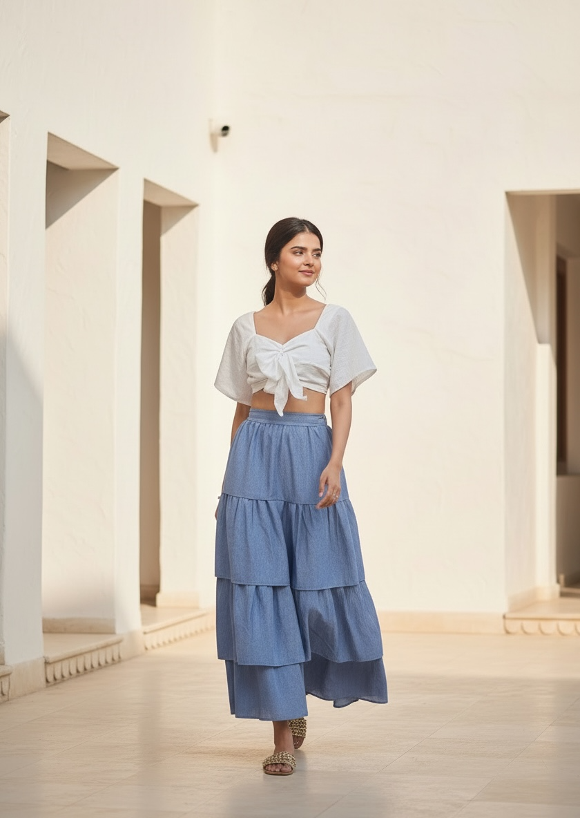 Azure Denim Coord Set